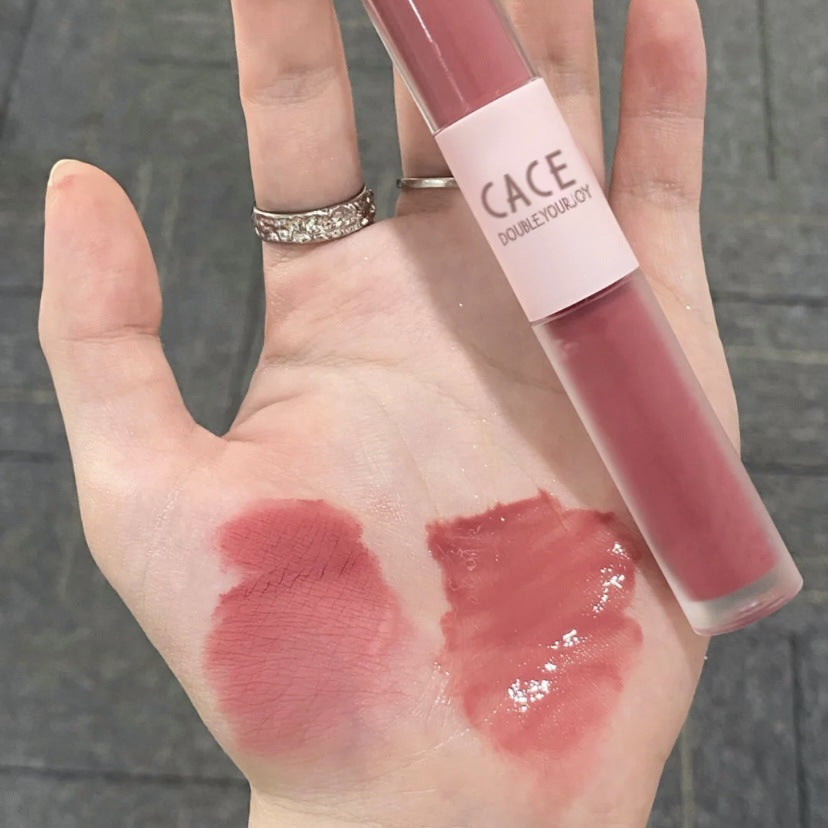 Double Ended Lip Gloss Matte and Glossy Finish