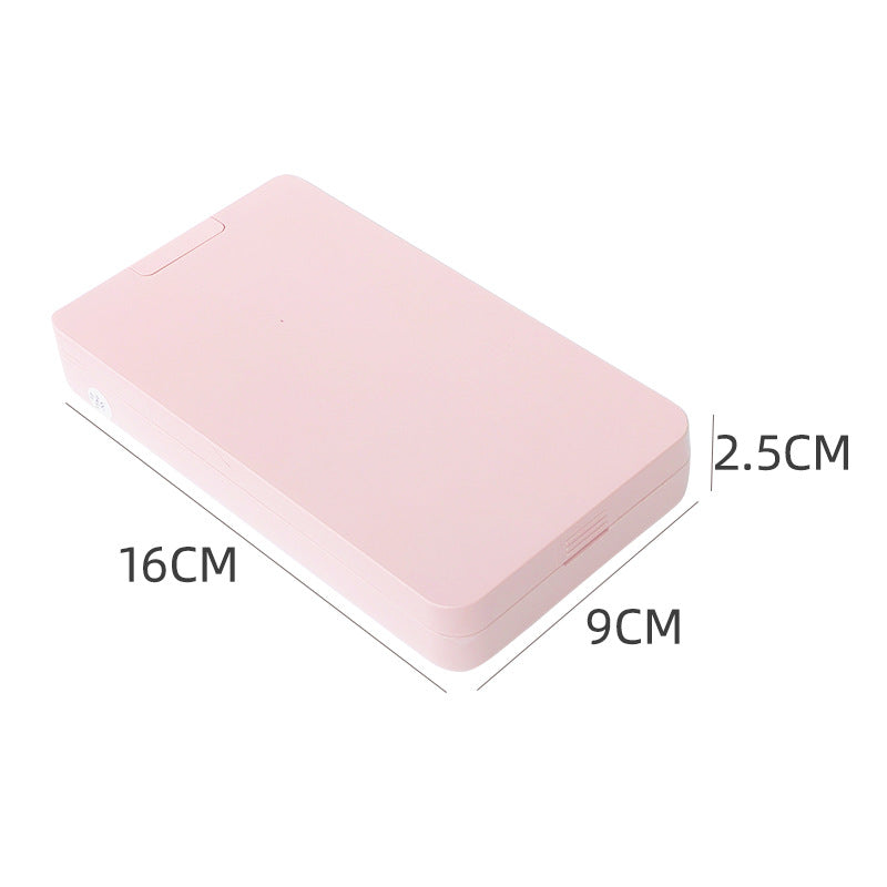 Foldable LED Makeup Mirror with Storage