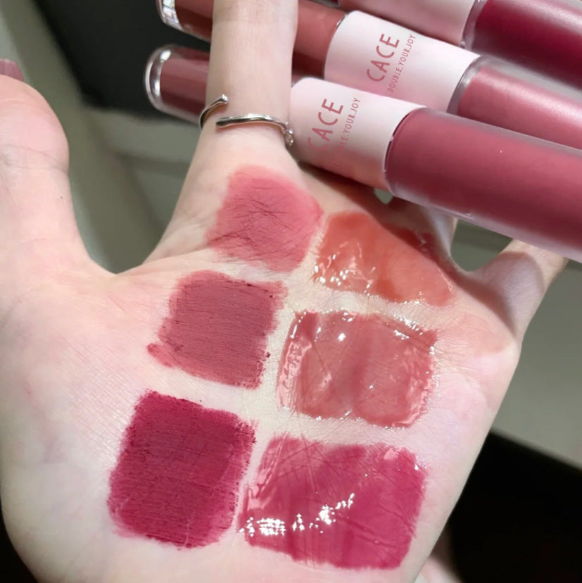 Double Ended Lip Gloss Matte and Glossy Finish