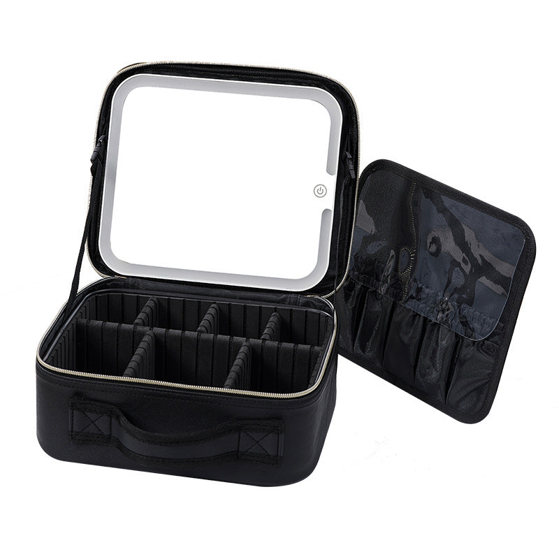 LED Illuminated Makeup Case with Mirror