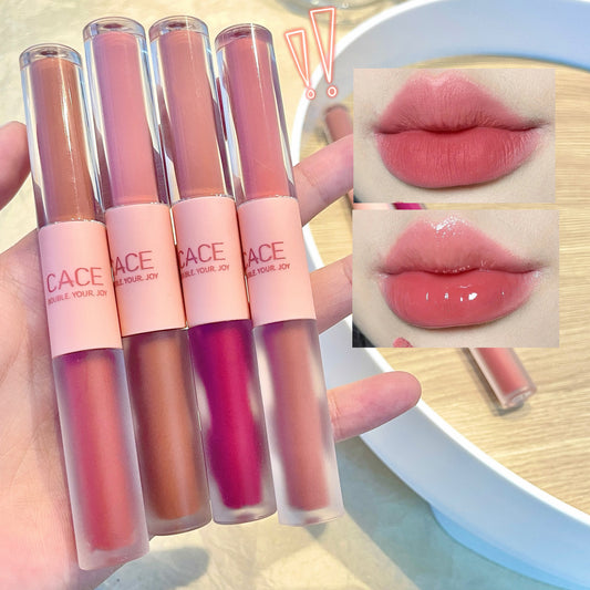 Double Ended Lip Gloss Matte and Glossy Finish